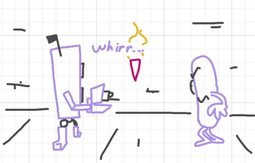 A panel from I've Been Everywhere, Man, episode nine of the Board Boards object show by Furretwalk/WalkingFurret.